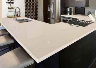 Pebble Rock Quartz Kitchen Countertop | Colorado Springs