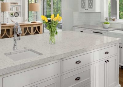 Carrara Mist Quartz Kitchen Countertop | Colorado Springs