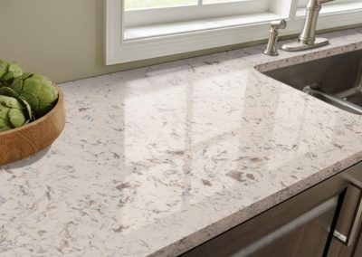 Romano White Quartz Kitchen Countertop | Colorado Springs