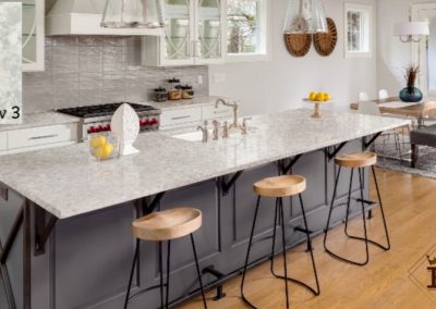 White Pearl Quartz Kitchen Countertop | Colorado Springs