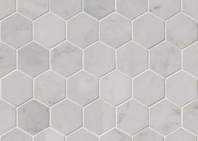 Carrara White Hexagon Kitchen Backsplash Tile