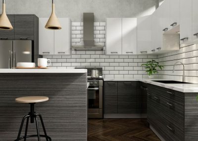 Dark Wood European Kitchen Cabinets in Colorado Springs