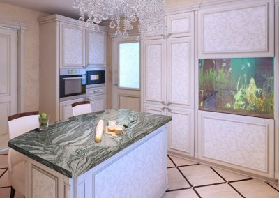 Gray Mist Granite Kitchen Countertop