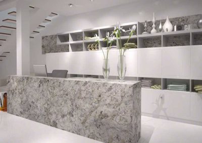 Salinas White Granite Kitchen Countertop