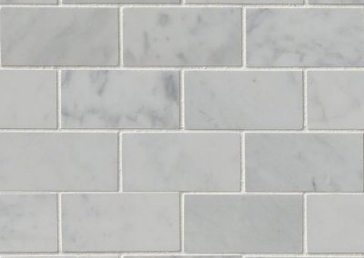 Carrara White Polished Kitchen Backsplash Subway Tile