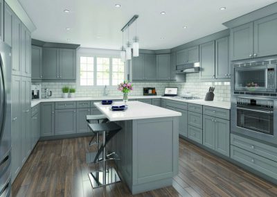 Ash Gray Traditional Kitchen Cabinets in Colorado Springs